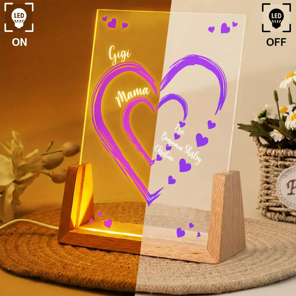 Personalized Heart Acrylic Plaque for Family - Mother's Day Gift Plaque MagicInPrints