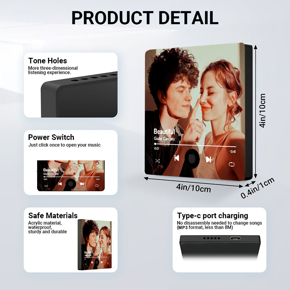 Custom Music & Photo Fridge Magnet Gift for Couples - Unique Valentine's Day Gifts for Every Occasion Fridge Magnet PopCulturePrints