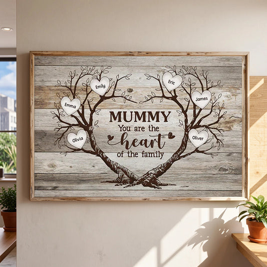Personalized Family Tree Canvas Art for Mum - Heartfelt Gift for Mother's Day Poster or Canvas MagicInPrints