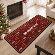 Load image into Gallery viewer, Personalized Christmas Doormat Unique Family Gift Entryway Decor
