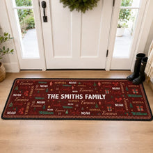 Load image into Gallery viewer, Personalized Christmas Doormat Unique Family Gift Entryway Decor
