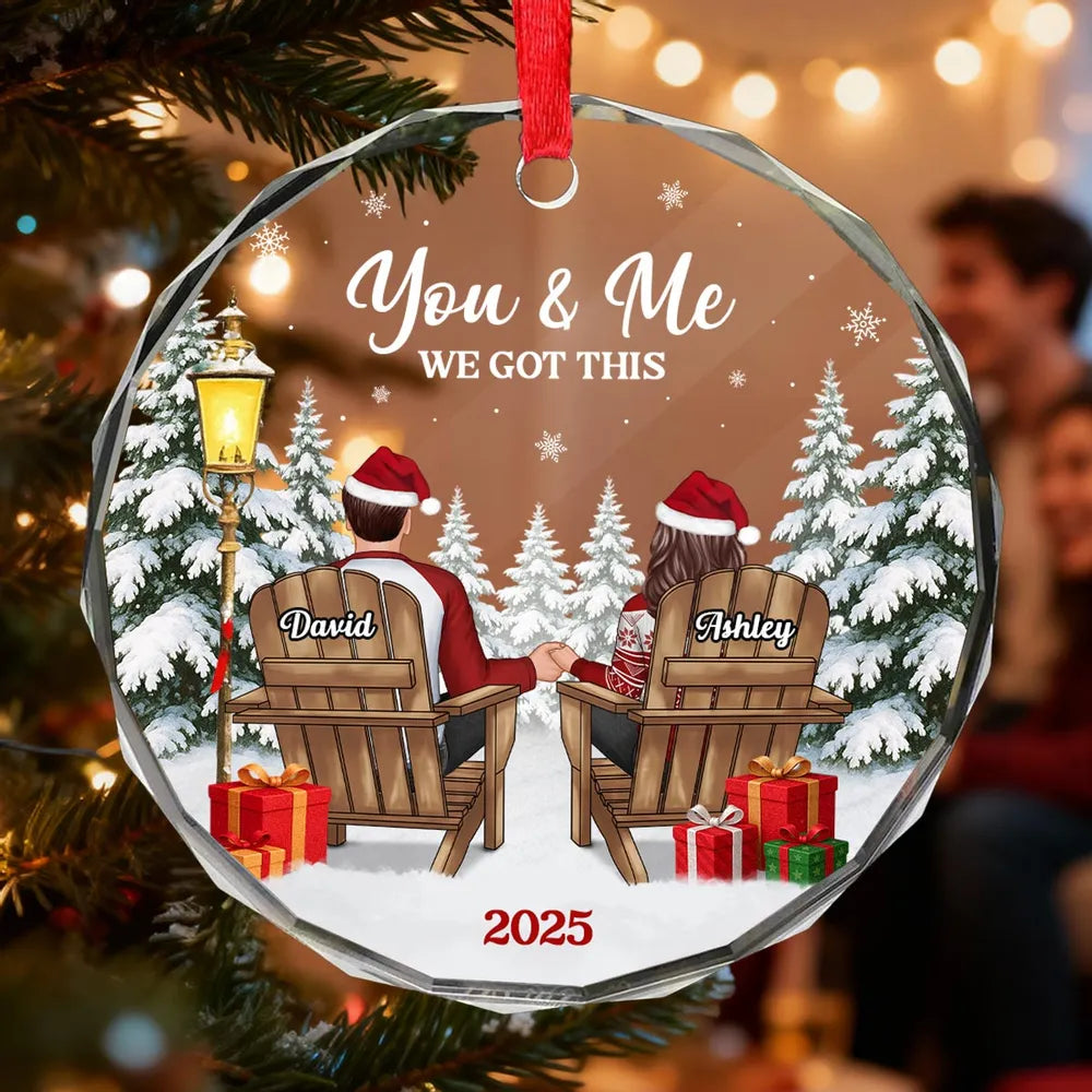 Personalized Couple Christmas Ornament - Romantic Holiday Keepsake 2025 Ornament MagicInPrints