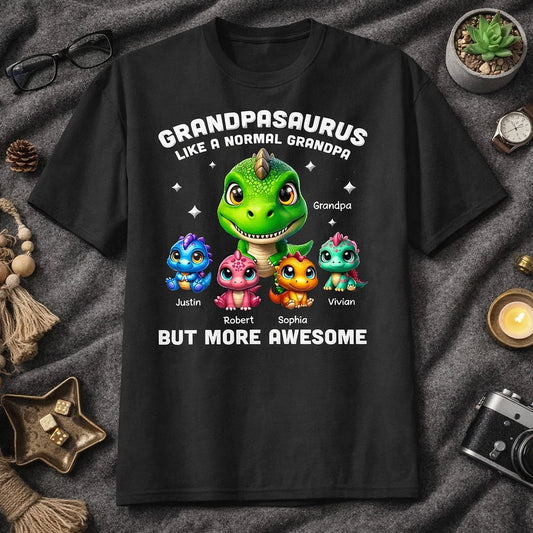 Personalized Grandpa Dinosaur T-Shirt for Family - Fun Gift Cloth MagicInPrints