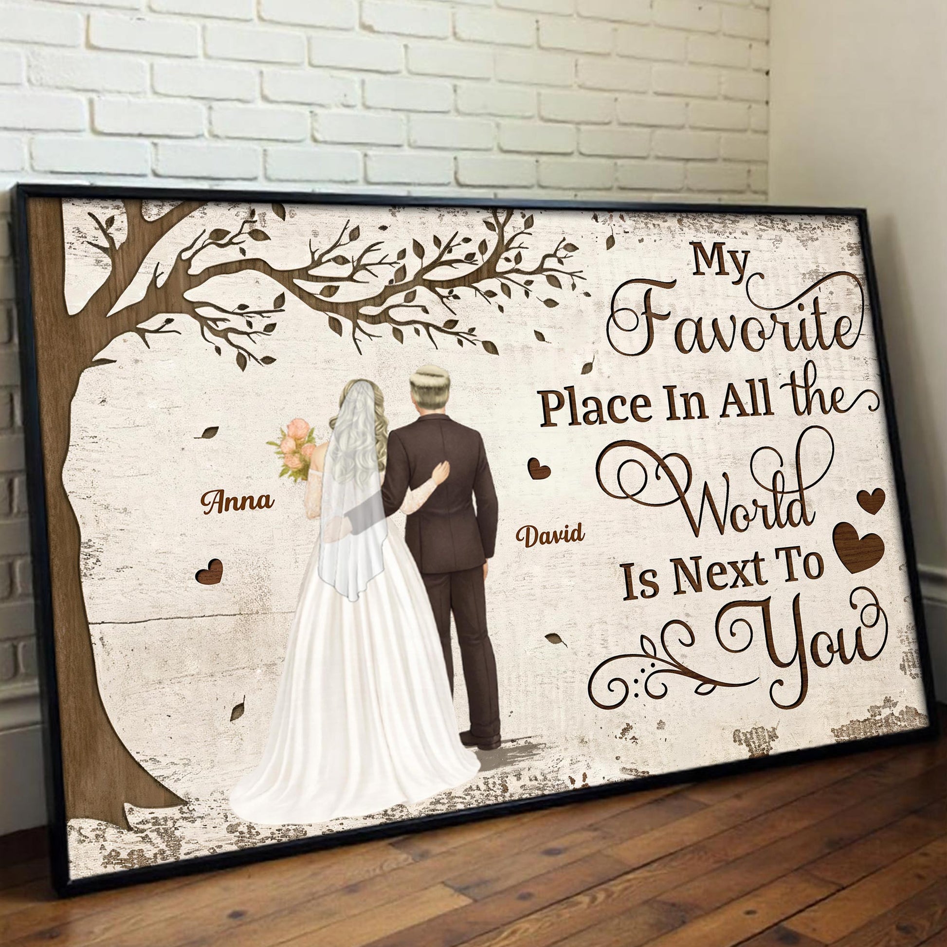 Personalized Wedding Canvas Art for Couples - Romantic Home Decor Poster or Canvas MagicInPrints