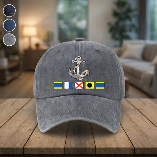 Custom Nautical Anchor Dad Hat for Sailors - Casual Outdoor Wear Hat MagicInPrints