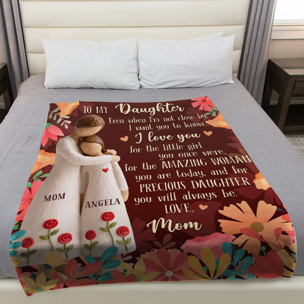Personalized Fleece Blanket for Daughter - Sentimental Gift from Mom Blanket MagicInPrints