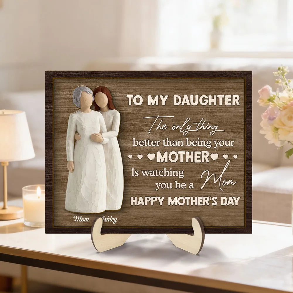 Personalized Mother Daughter Figurine Plaque - Sentimental Mother's Day Gift Plaque MagicInPrints