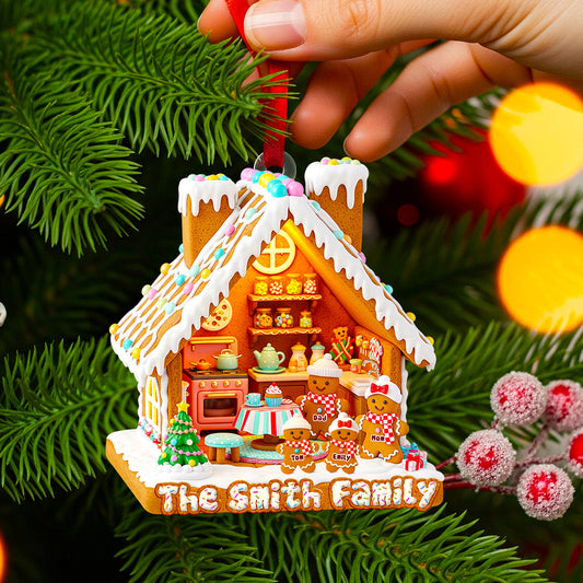 Gingerbread Family Christmas Ornament Personalized Gifts For Family Ornament MagicInPrints