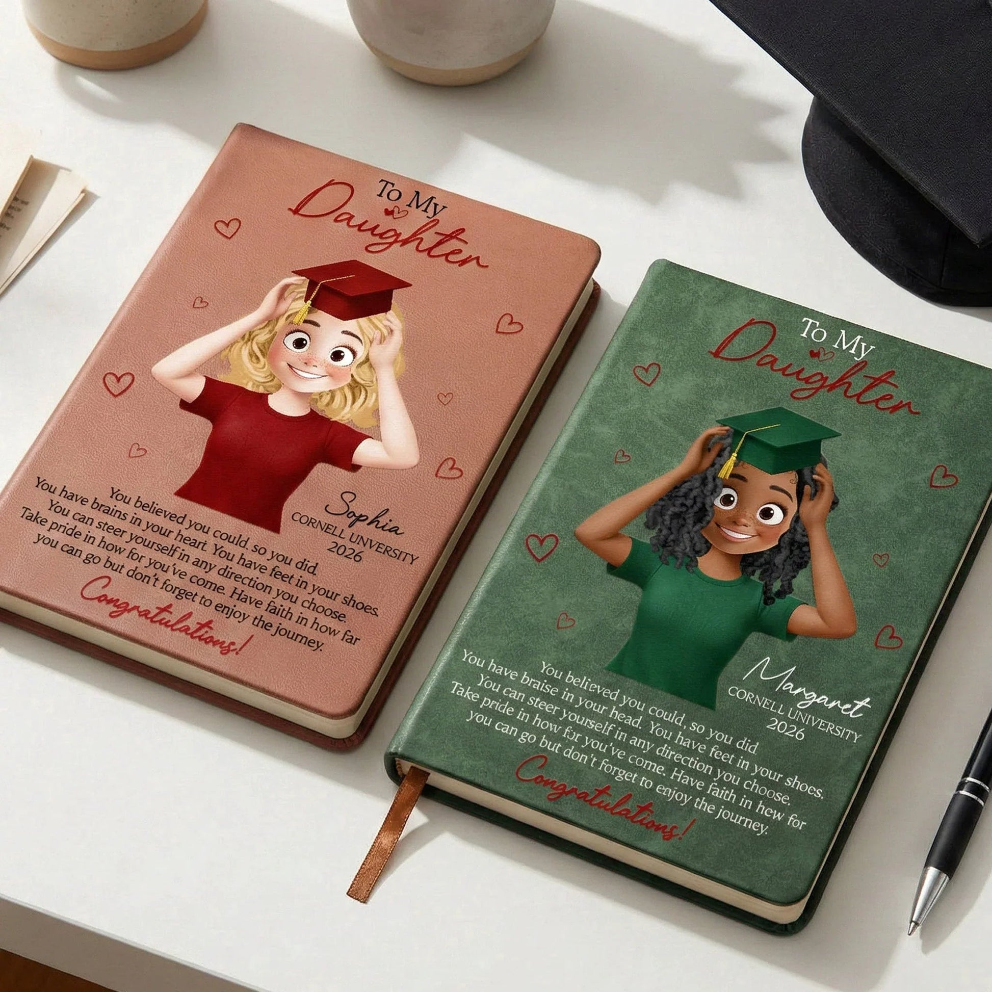 Personalized Graduation Journal for Daughter - Inspirational Gift Stationery MagicInPrints