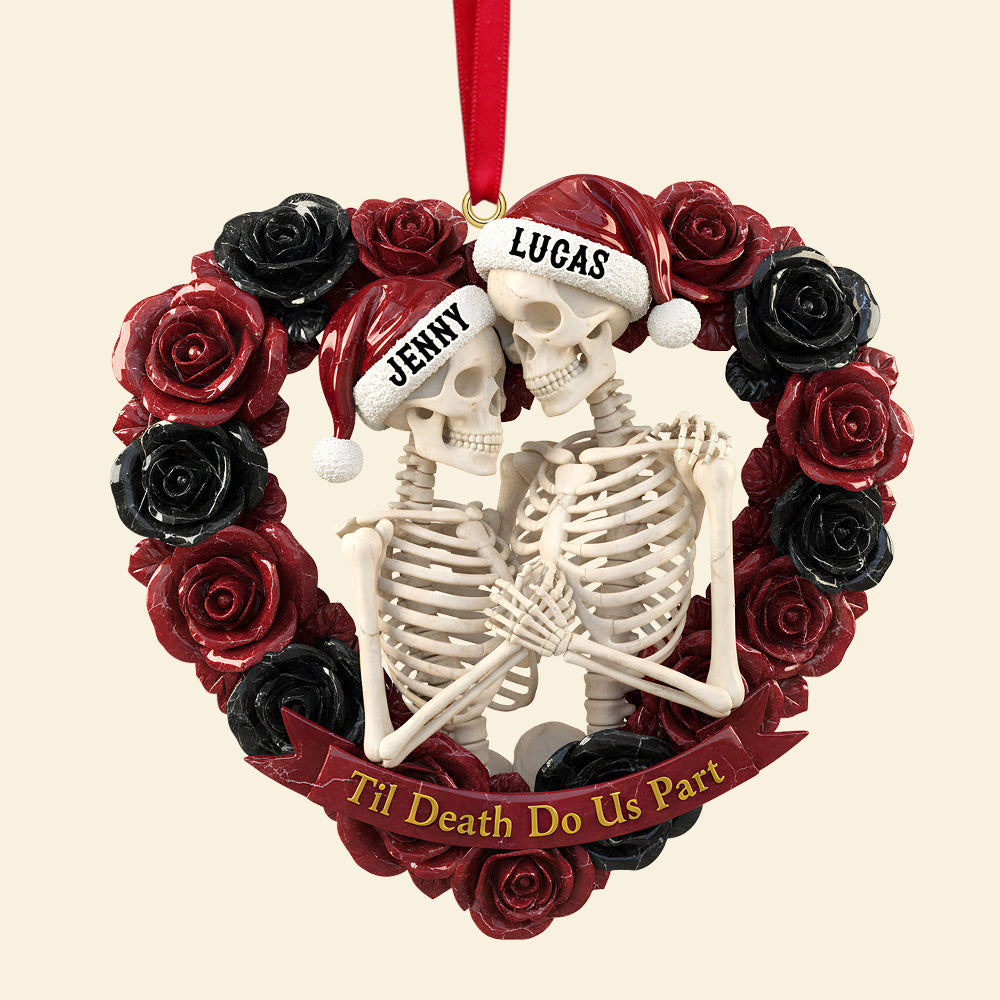 Personalized Gifts For Couple Christmas Skull Couple Ornament Ornament MagicInPrints