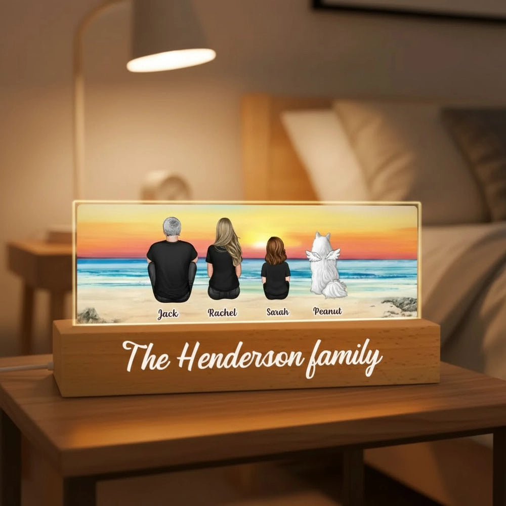 Custom Family LED Lamp Personalized with Names - Perfect Gift for Home Decor Plaque MagicInPrints