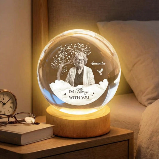 Personalized Memorial LED Lamp for Family - Sentimental Gift Lamp MagicInPrints