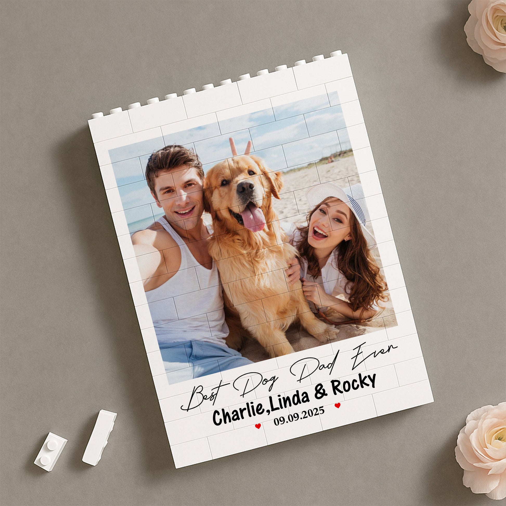 Custom Photo Brick Portrait for Pet Lovers - Personalized Gift Plaque MagicInPrints