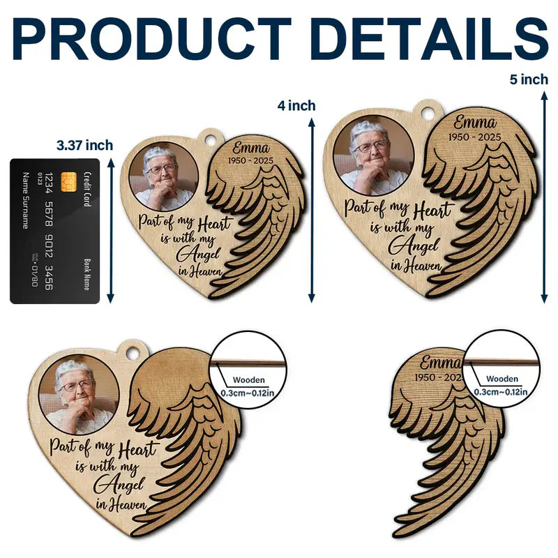 Personalized Memorial Heart Ornament for Loved Ones - Remembrance Gift Ornament MagicInPrints
