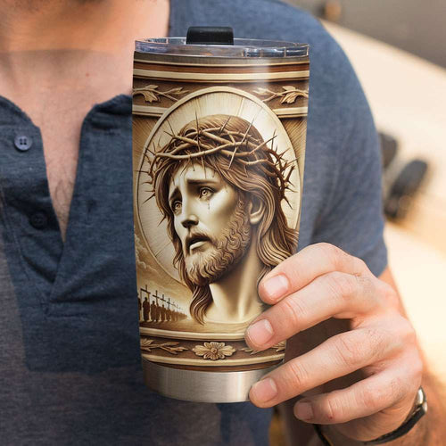 Personalized Jesus Tumbler - Meaningful Christian Gift Tumbler Cup PopCulturePrints