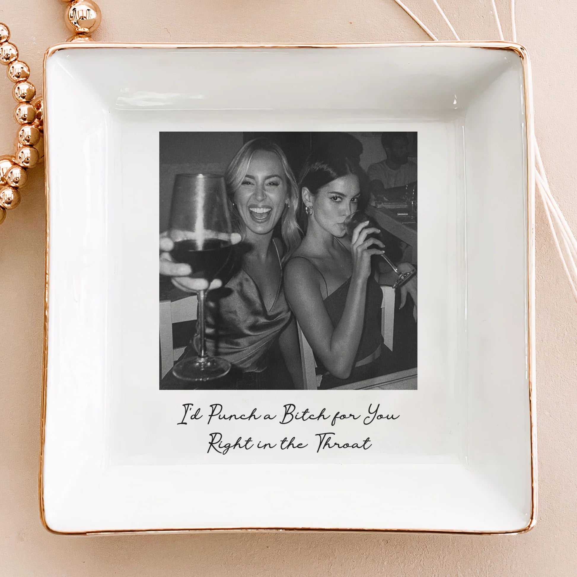 Custom Ceramic Photo Plates for Friends - Sentimental Gift for Special Occasions Jewelry MagicInPrints