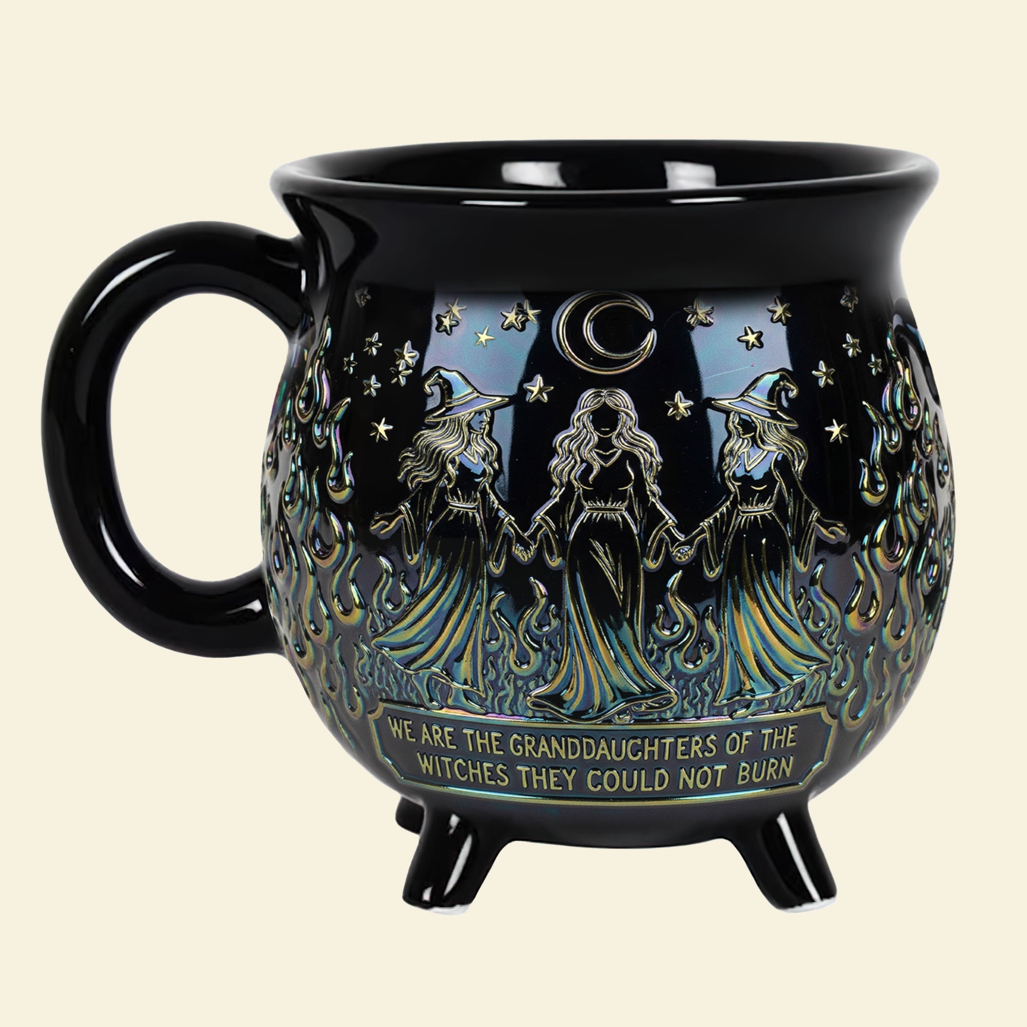 "Embrace the Magic: A Touch of Witchcraft" - Personalized Cauldron Mug - Gift for Witch Lovers and Halloween Enthusiasts Cauldron Mug MagicInPrints