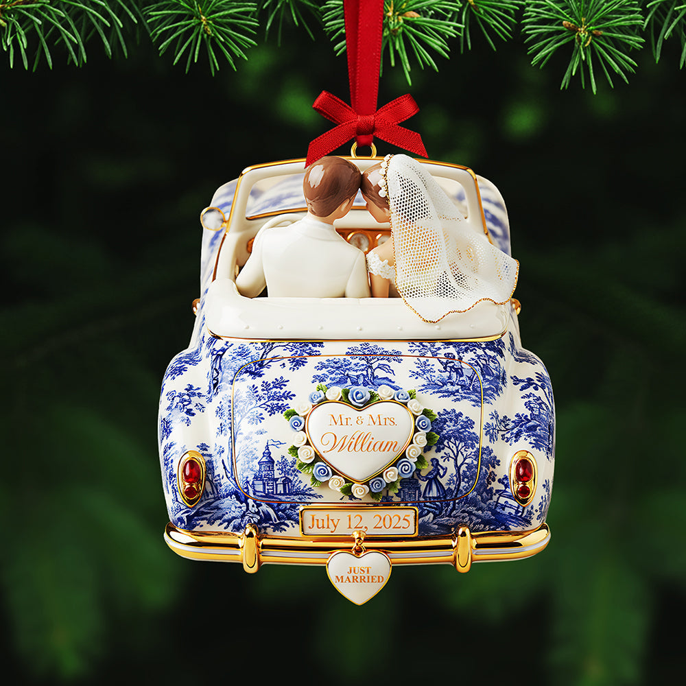 Celebrate Love: Personalized Newlywed Acrylic Ornament - Custom Gift for Couples, Weddings, Christmas Ornament MagicInPrints