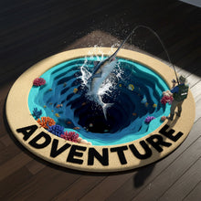 Load image into Gallery viewer, Adventure Awaits: Personalized Sea Fishing Quilted Round Mat - Perfect Gifts for Fishing Enthusiasts Doormat MagicInPrints
