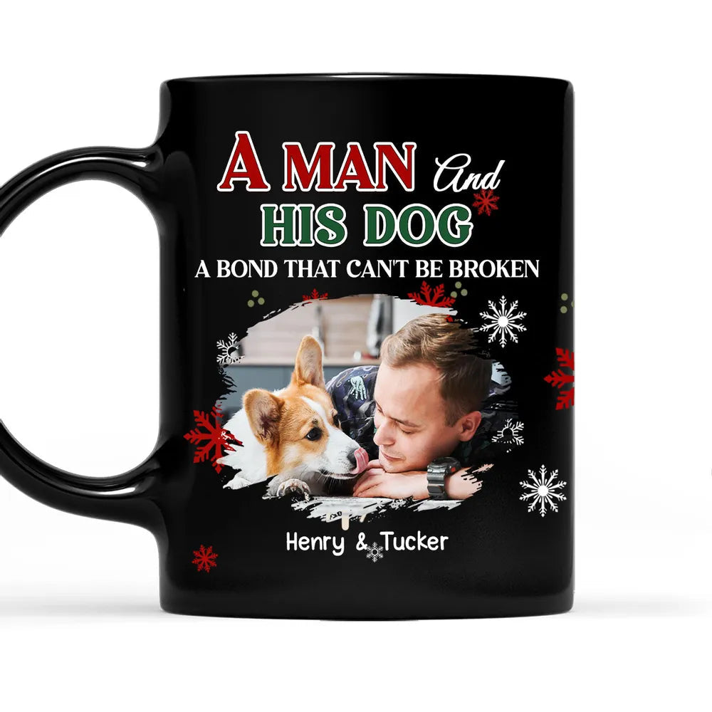 Personalized Dog Lover Mug for Men - A Man and His Dog Bond Gift Cup MagicInPrints