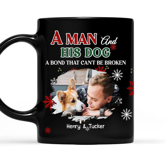 Personalized Dog Lover Mug for Men - A Man and His Dog Bond Gift Cup MagicInPrints