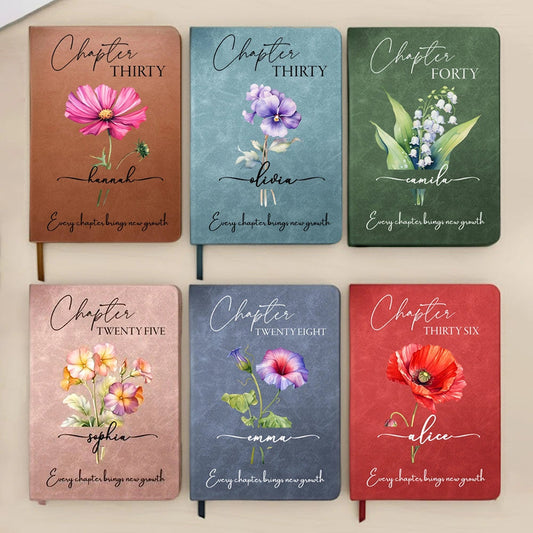 Personalized Floral Journal for Women - Inspirational Birthday Gift Stationery MagicInPrints