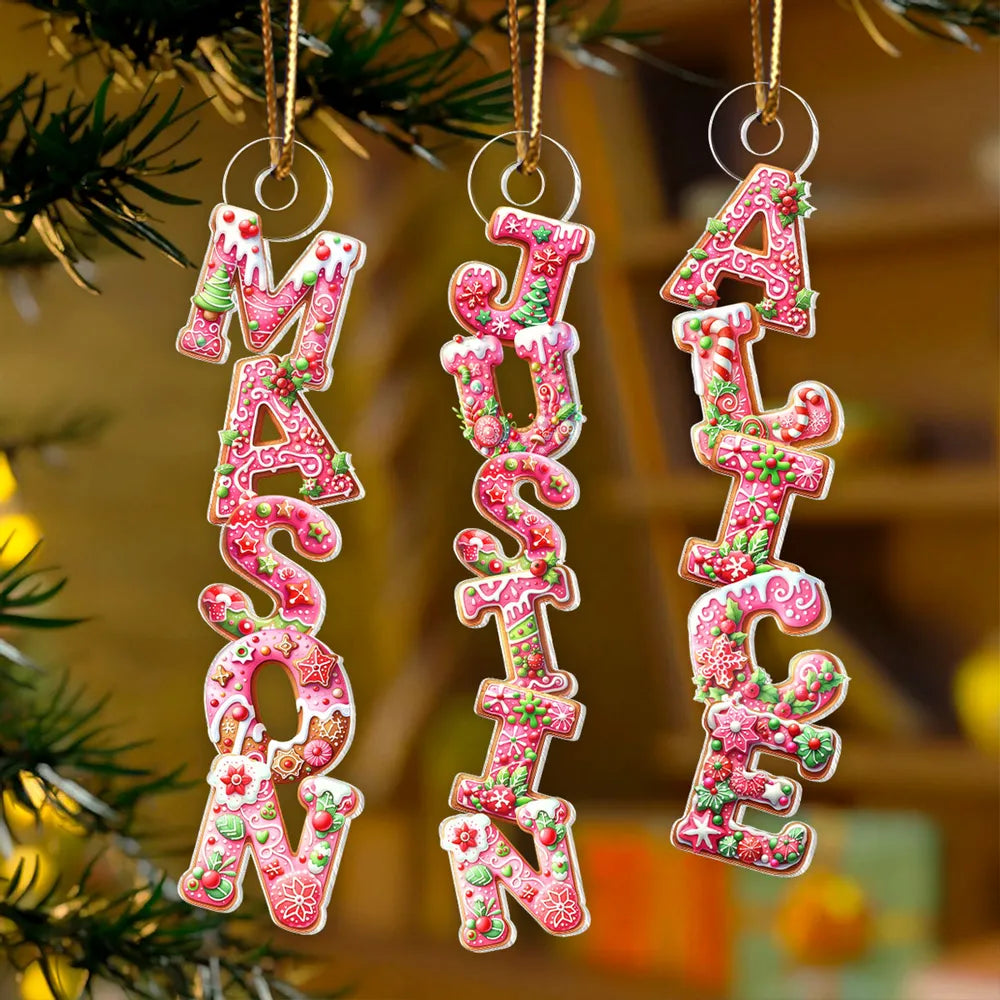 Personalized Christmas Name Ornaments for Kids - Festive Holiday Decor Ornament MagicInPrints
