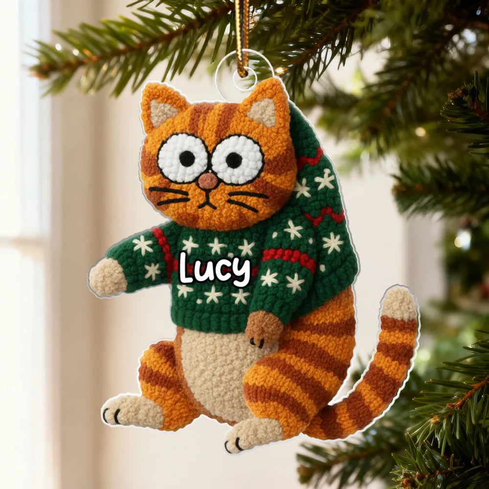 Personalized Cat Christmas Ornament for Pet Lovers - Festive Holiday Decor Ornament MagicInPrints