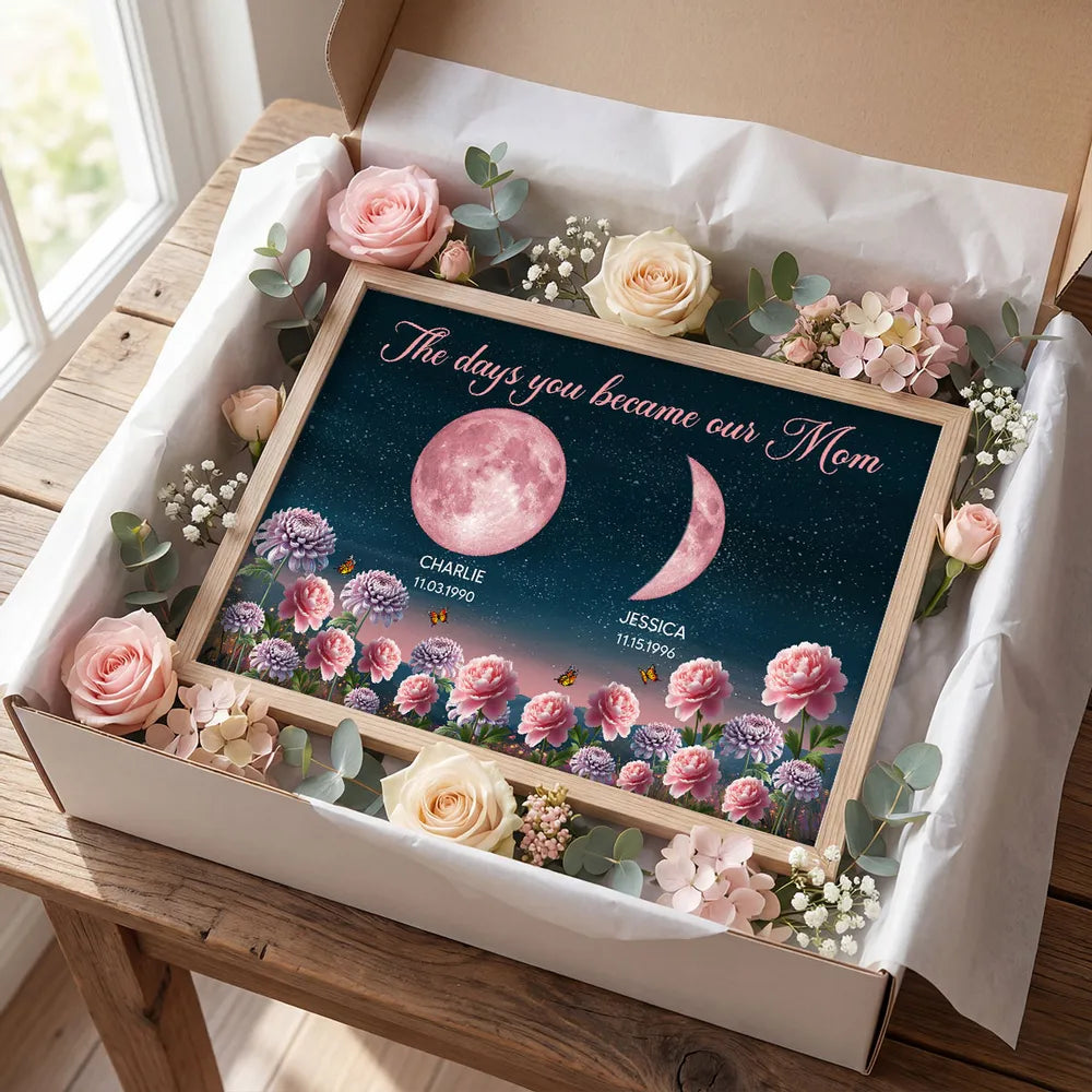 Personalized Moon Phase Canvas Print for Mom - Sentimental Gift for Mother's Day Poster or Canvas MagicInPrints