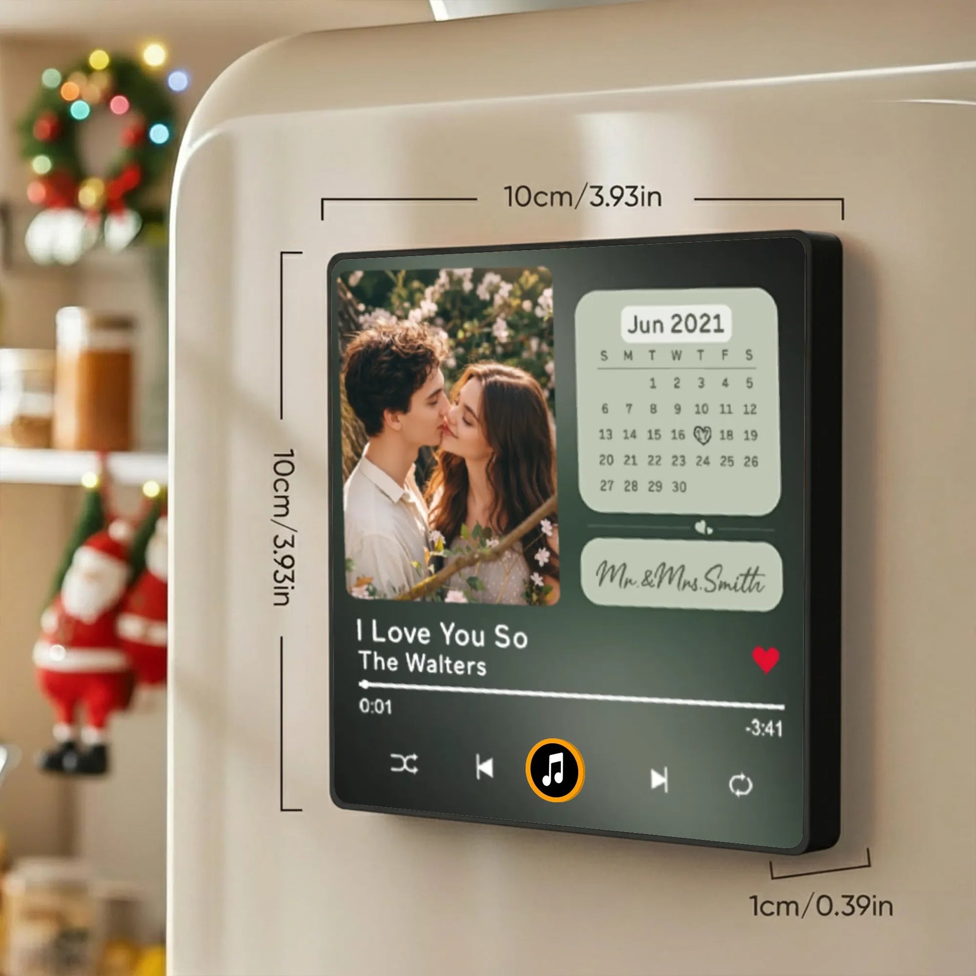 Personalized Music Plaque for Couples with Custom Date and Names - Romantic Gift Fridge Magnet MagicInPrints