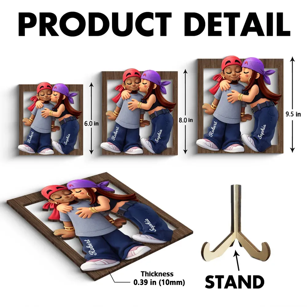 Personalized Couple Figurine with Names - Romantic Gift for Home Decor Plaque MagicInPrints