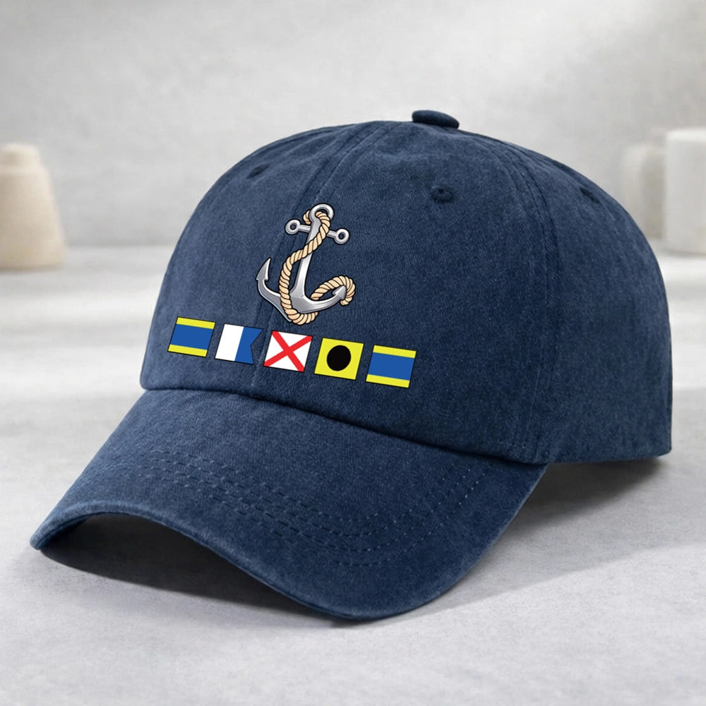 Custom Nautical Anchor Dad Hat for Sailors - Casual Outdoor Wear Hat MagicInPrints