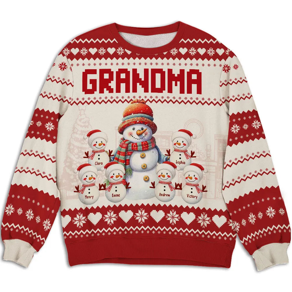 Personalized Grandma Christmas Sweater for Family - Festive Holiday Gift Cloth MagicInPrints