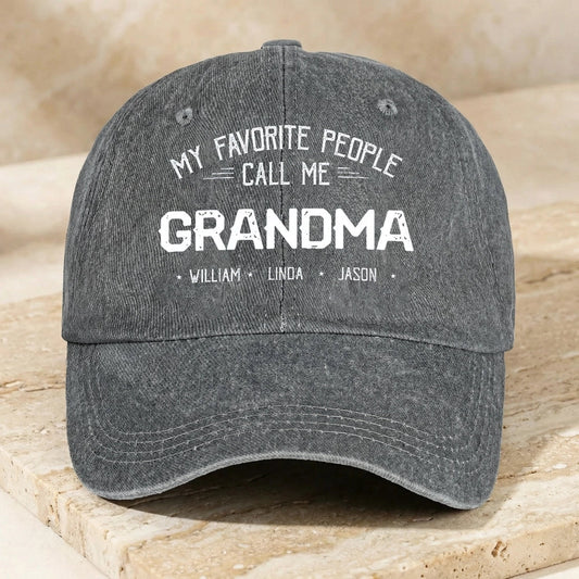 Personalized Grandma Hat for Family - Custom Names Gift Hat MagicInPrints