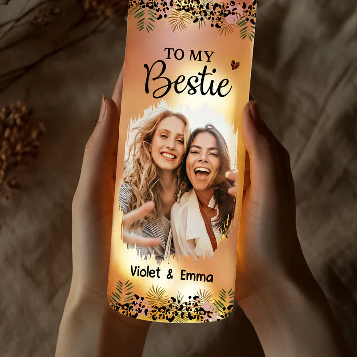 Personalized LED Wine Bottle Lamp for Best Friends - Sentimental Gift Lamp MagicInPrints