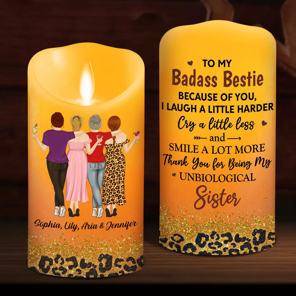 Personalized Friendship Candle for Best Friend - Sentimental Gift for Unbiological Sister Lamp MagicInPrints