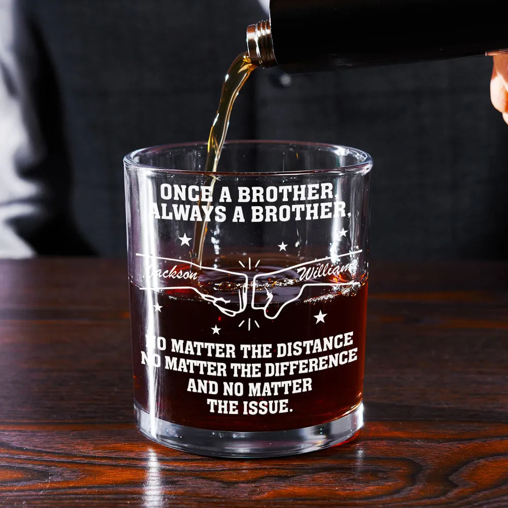 Personalized Whiskey Glass for Brothers - Sentimental Gift for Friendship Cup MagicInPrints