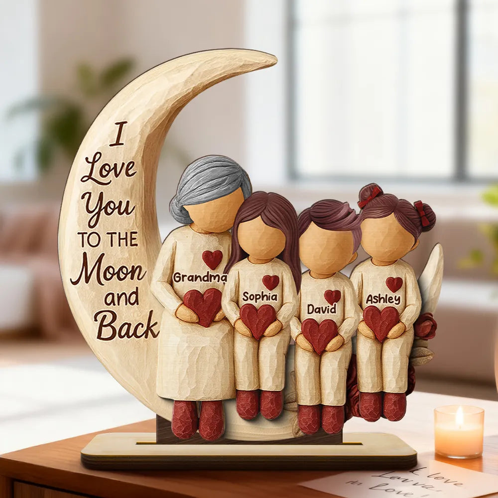 Personalized Family Figurine for Grandparents - Heartfelt Gift for Holidays Plaque MagicInPrints
