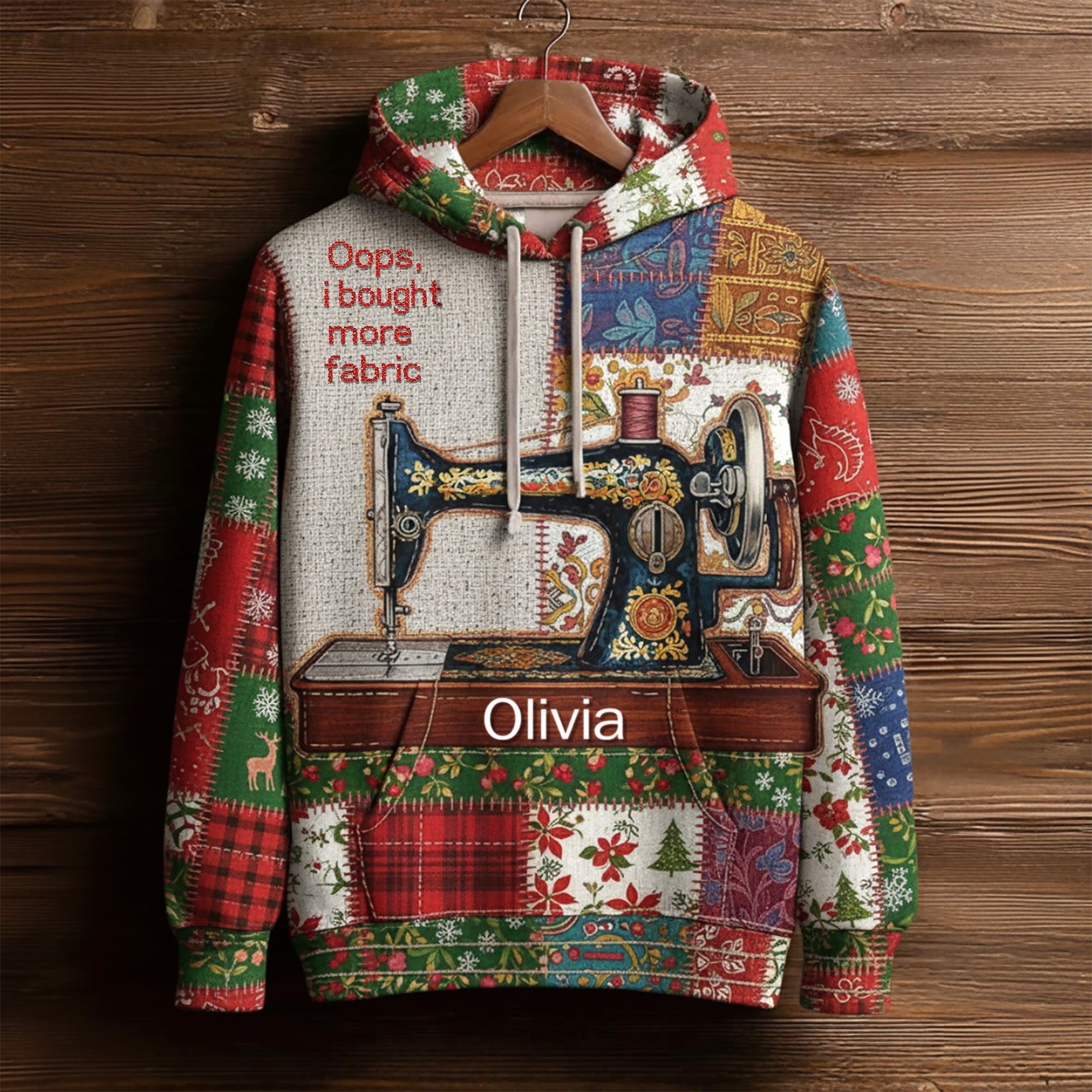 Oops, I Bought More Fabric - Personalized Hoodie for Sewing Lovers AOP Products MagicInPrints