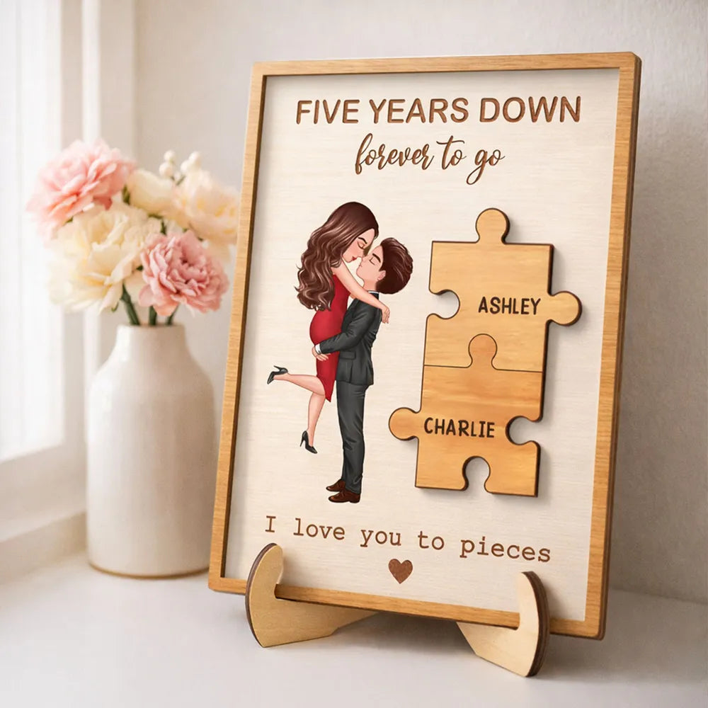Personalized Anniversary Puzzle Art for Couples - Romantic Gift Plaque MagicInPrints