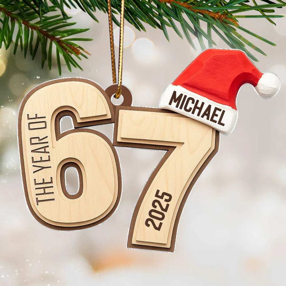 Personalized Gingerbread Ornament for Christmas - Custom Name and Year Ornament MagicInPrints