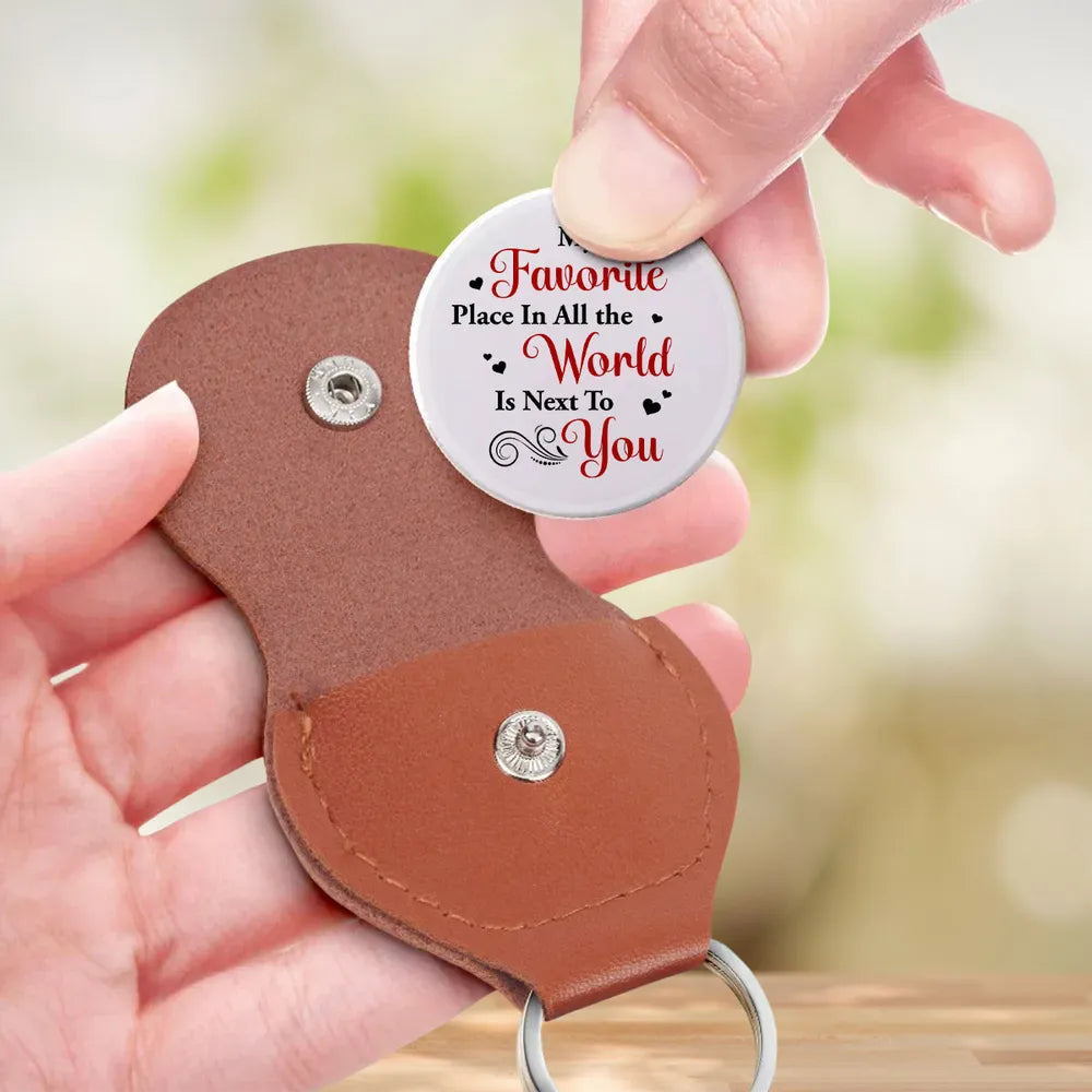 Personalized Couples Keychain with Engraved Message - Romantic Gift for Loved Ones Keychain MagicInPrints