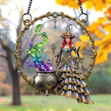 Load image into Gallery viewer, Enchanting Mystique: Mystic Witch Suncatcher Ornament – Personalized Gifts for Witch Lovers Ornament MagicInPrints
