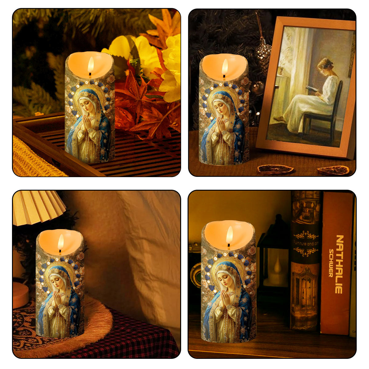 Personalized Prayer Candle for Husband - Religious Gift for Peace and Strength Lamp MagicInPrints