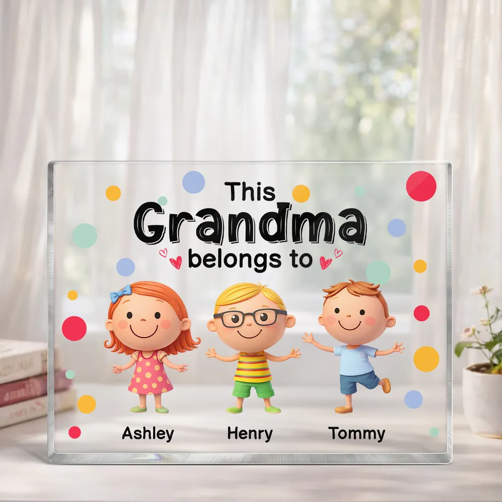 Personalized Nanny Acrylic Block Gift for Grandchildren - Sentimental Keepsake Plaque MagicInPrints