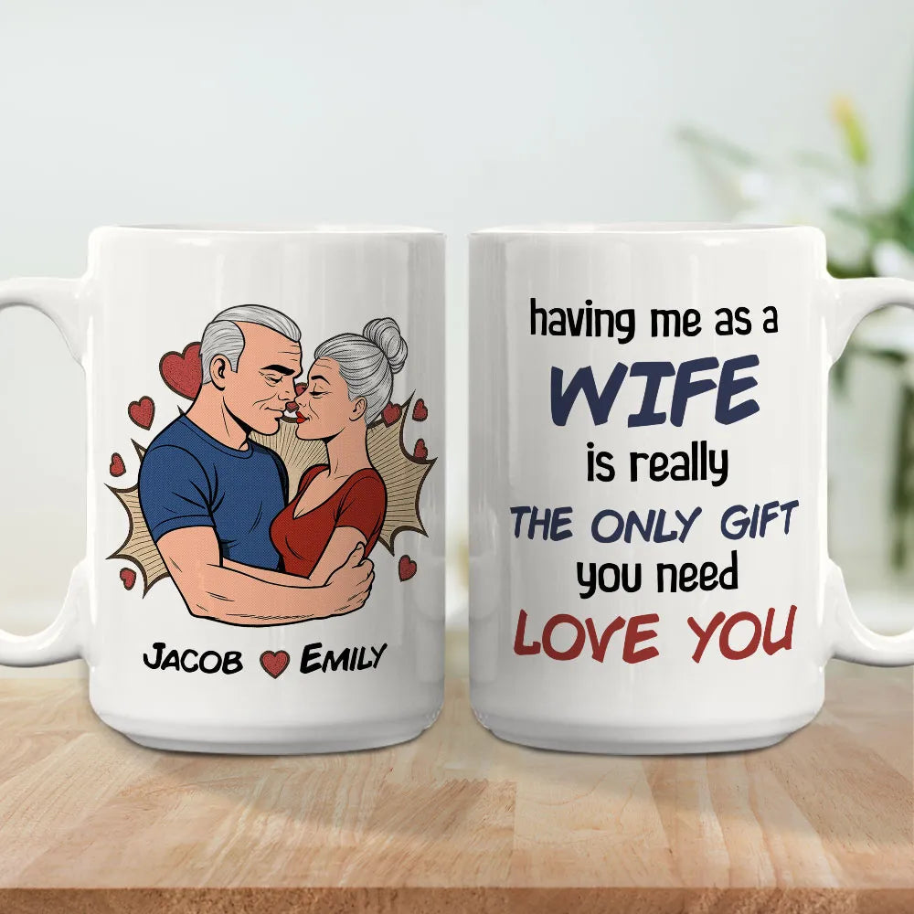 Personalized Couple Mug Set for Wife - Romantic Gift for Anniversary Cup MagicInPrints
