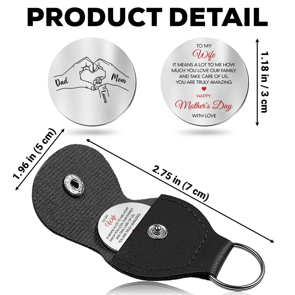 Personalized Keychain for Wife with Family Names - Mother's Day Gift Keychain MagicInPrints