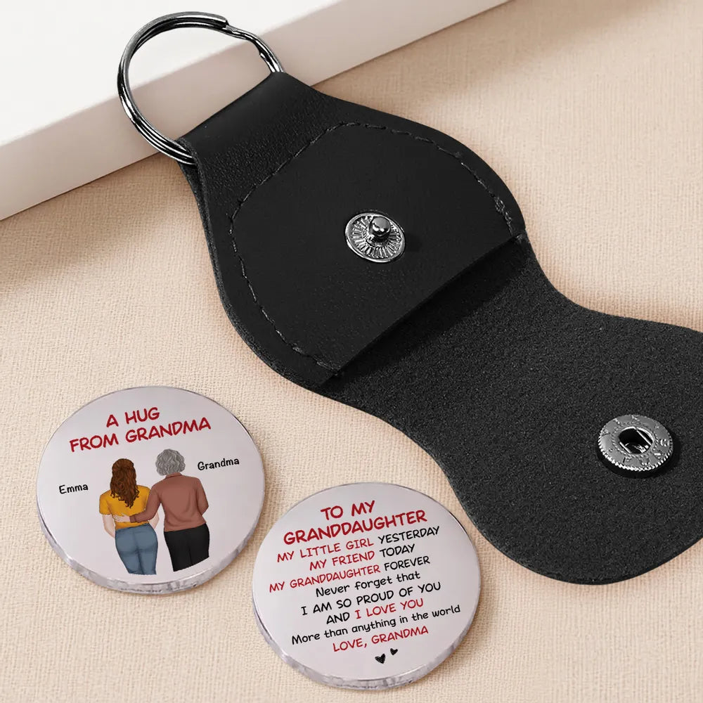 Personalized Keychain for Grandson - Heartfelt Message from Grandpa Keychain MagicInPrints