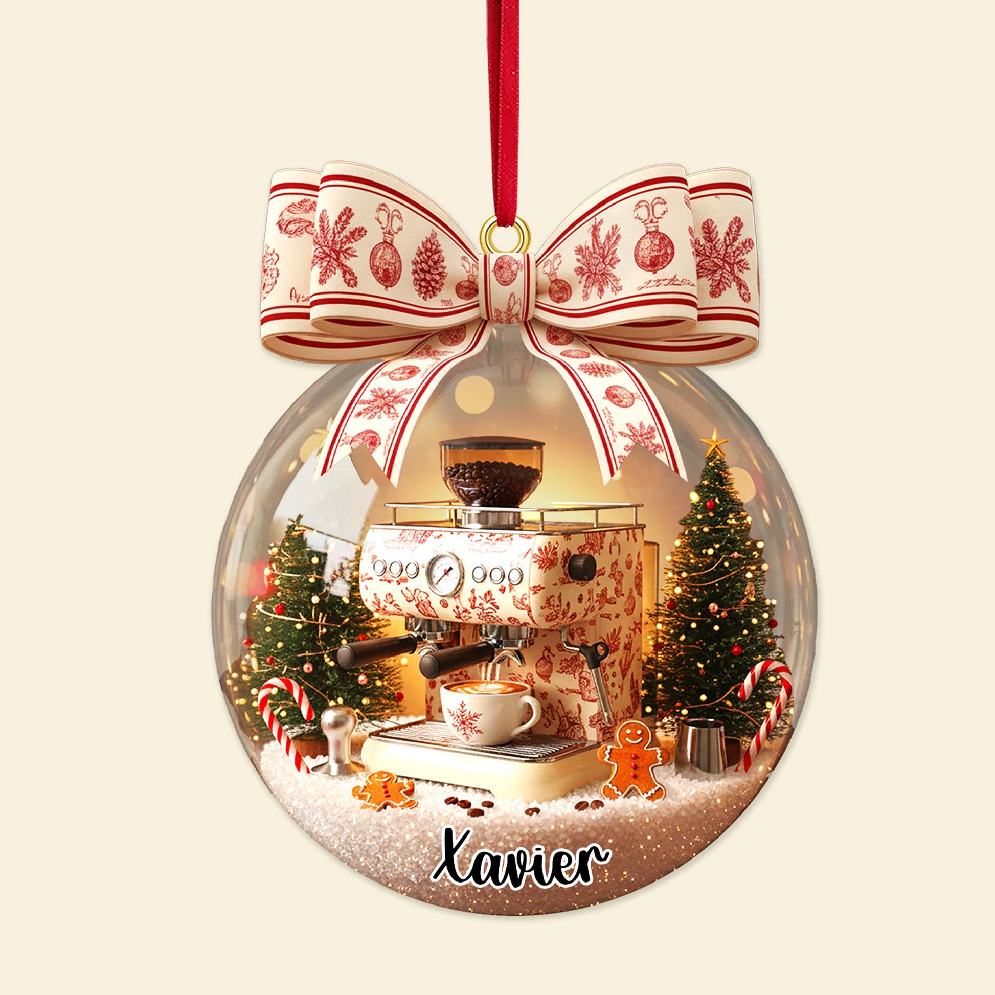 Christmas Coffee Lover Ornament - Personalized Gift For Coffee Lover Ornament Ornament MagicInPrints