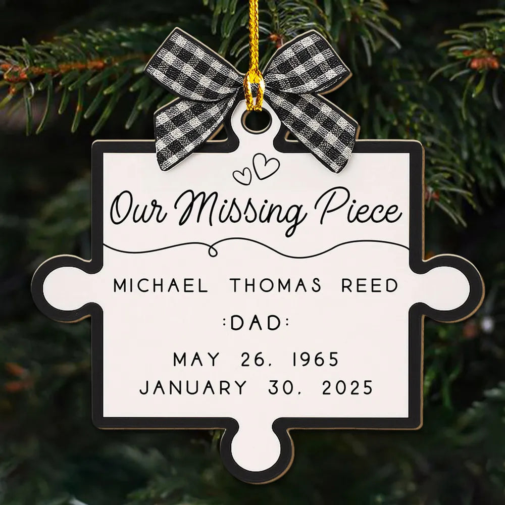 Personalized Memorial Puzzle Ornament for Family - Remembering Loved Ones Ornament MagicInPrints